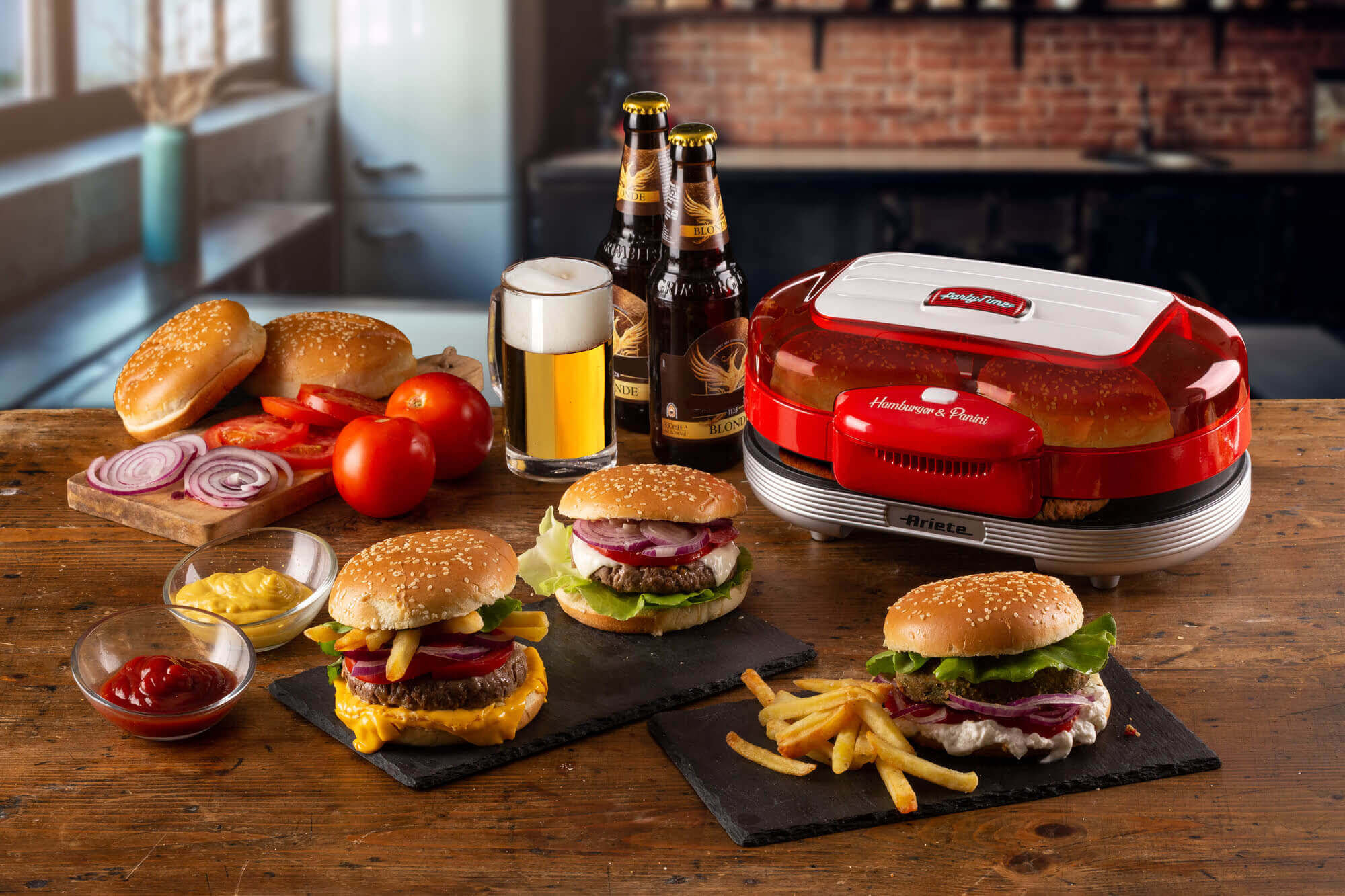 Hamburger-Grill Party Time, Elektro-Grillplatte