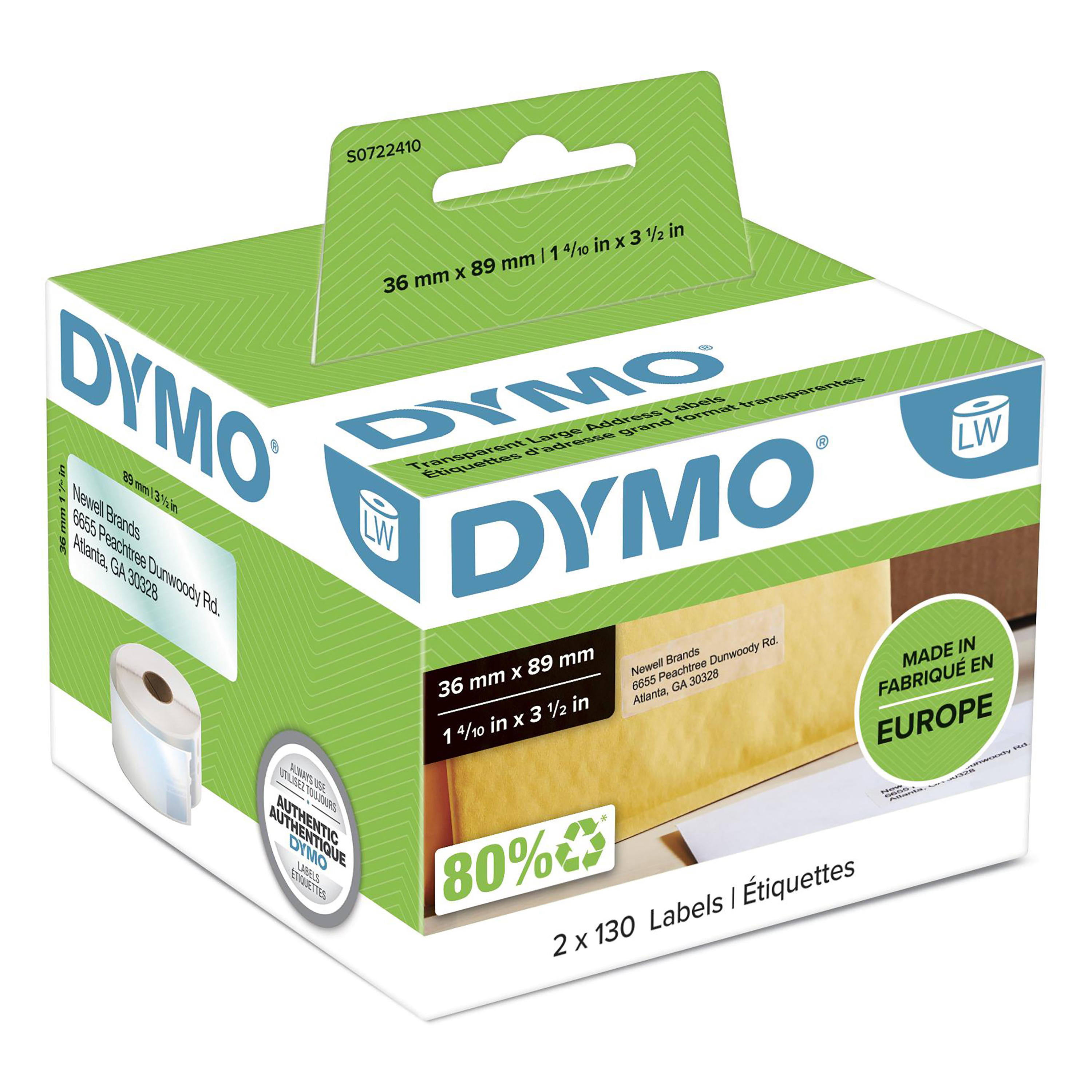 DYMO LW-Adressetiketten Vorteilspack 36x 89mm 12Rl 260St/Rl