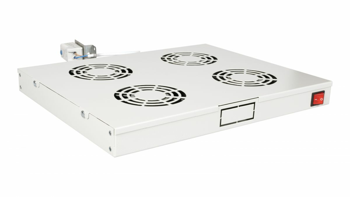 Equip 19 Lüfter für Serverschränke/4xLüfter 1U RAL7035