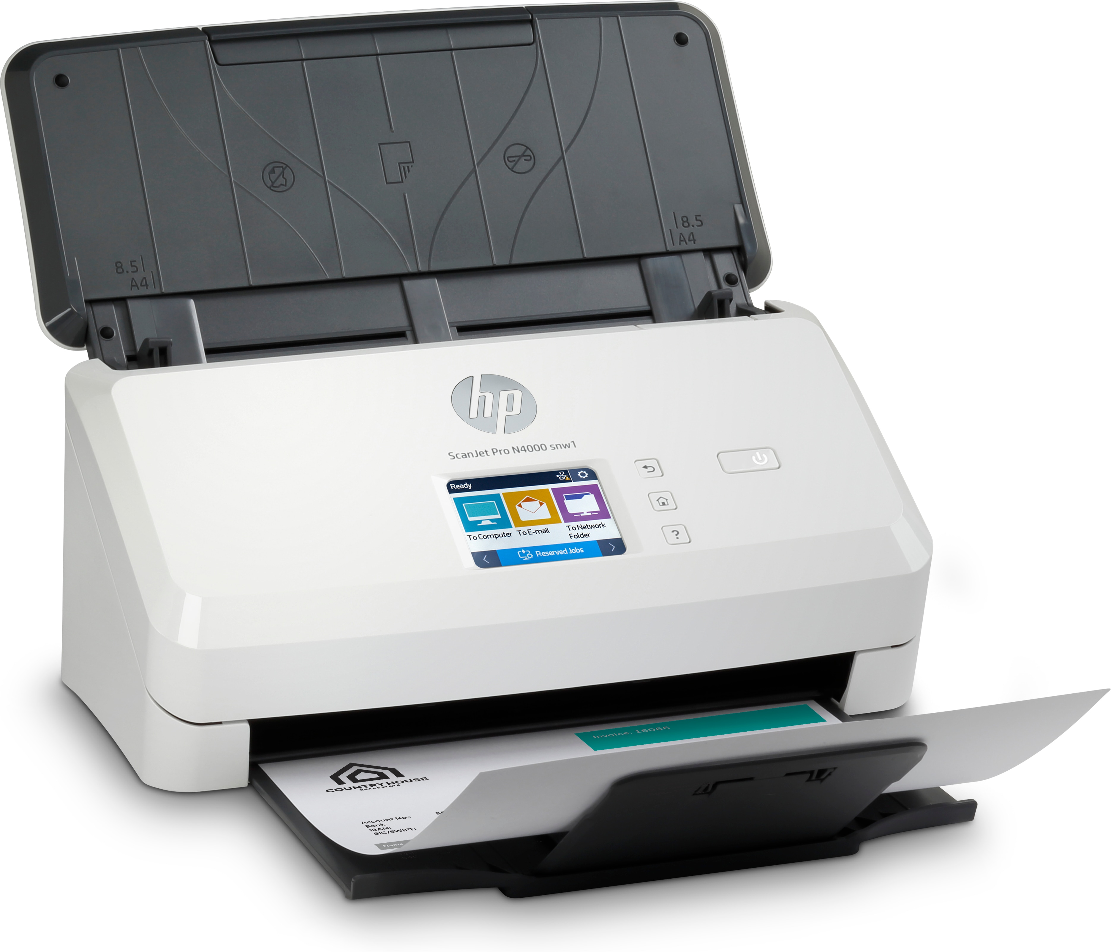 HP Scanjet Pro N4000 snw1 Sheet-feed Document scanner CMOS CIS Duplex 216x3100mm 600x600dpi 40ppm ADF 50sheets 4000scans LAN Wi-Fi