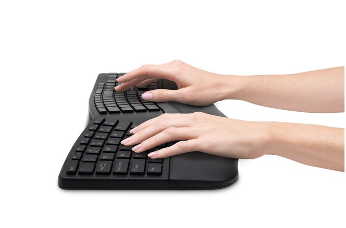 Kensington Pro Fit® ergonomische Tastatur kabellos schwarz