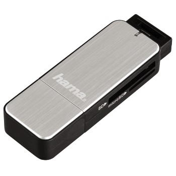 hama Multi-microSD, SD, MultiMediaCard-Kartenleser silber