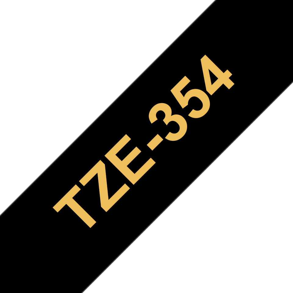 brother Schriftband TZe-354 TZE354, 24 mm, gold auf schwarz, 1 St.