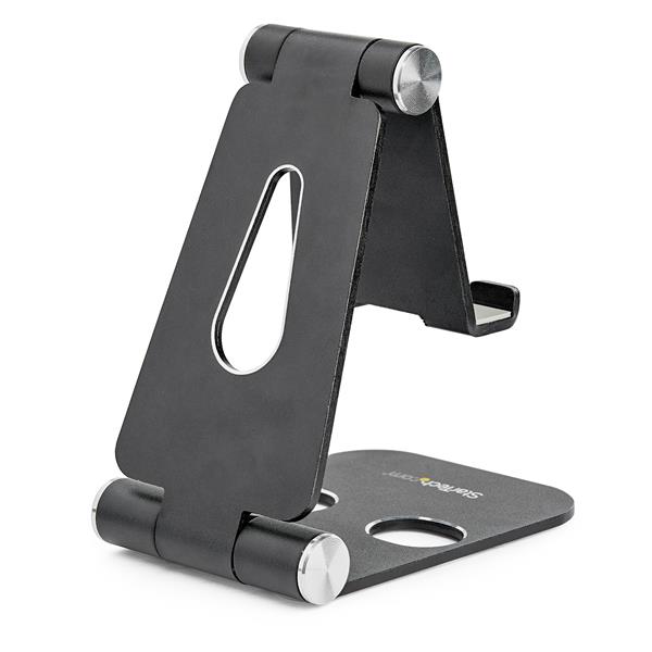 SMARTPHONE AND TABLET STAND - PORTABLE AND FOLDABLE - BLACK