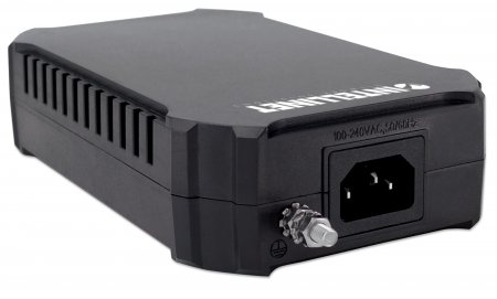INTELLINET Gigabit Ultra PoE-Injektor 1 x 95 Watt-Port IEEE 802.3bt und IEEE 802.3at/af-konform Kunststoffgehaeuse