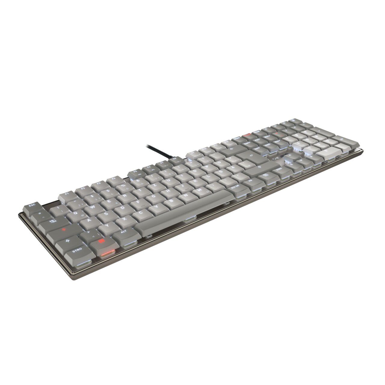 CHERRY KC500MX-LP Tastatur Wired DE MX rot 1.80m hellgrau