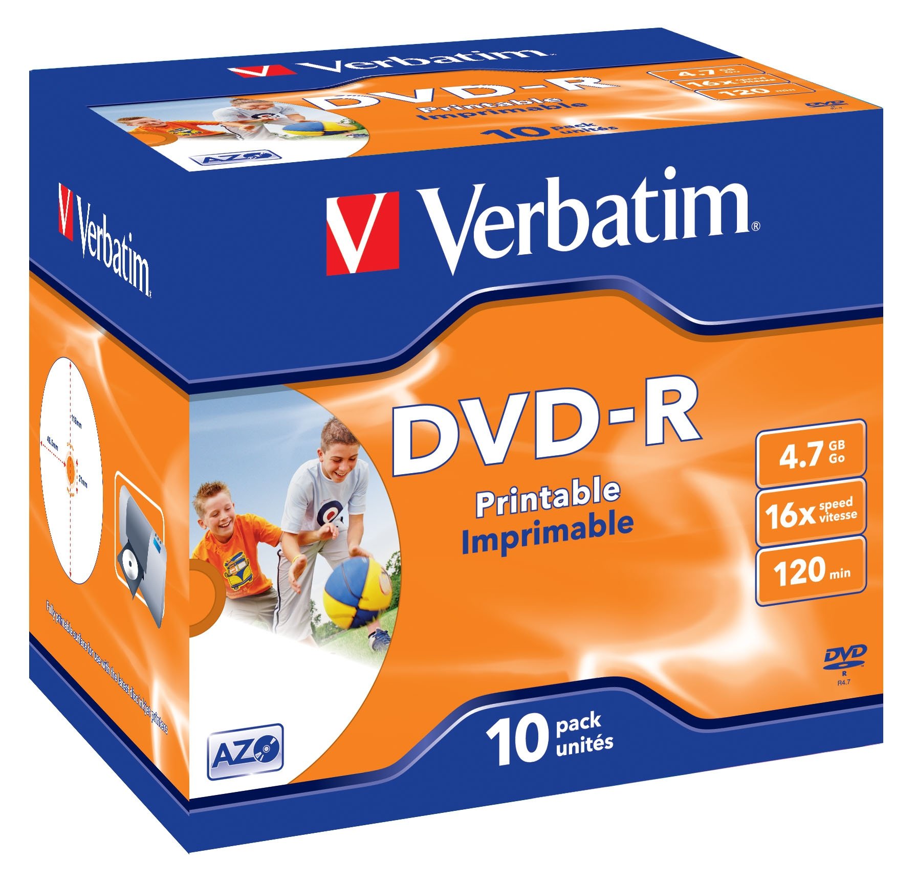 DVD-R Verbatim 4,7GB 10pcs Jew PS 16x