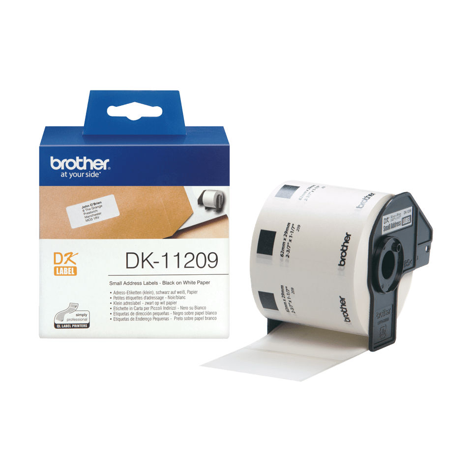 DK SINGLE LABLE ROLLS F/ QL-500/550 800PCS/RL 29X62MM
