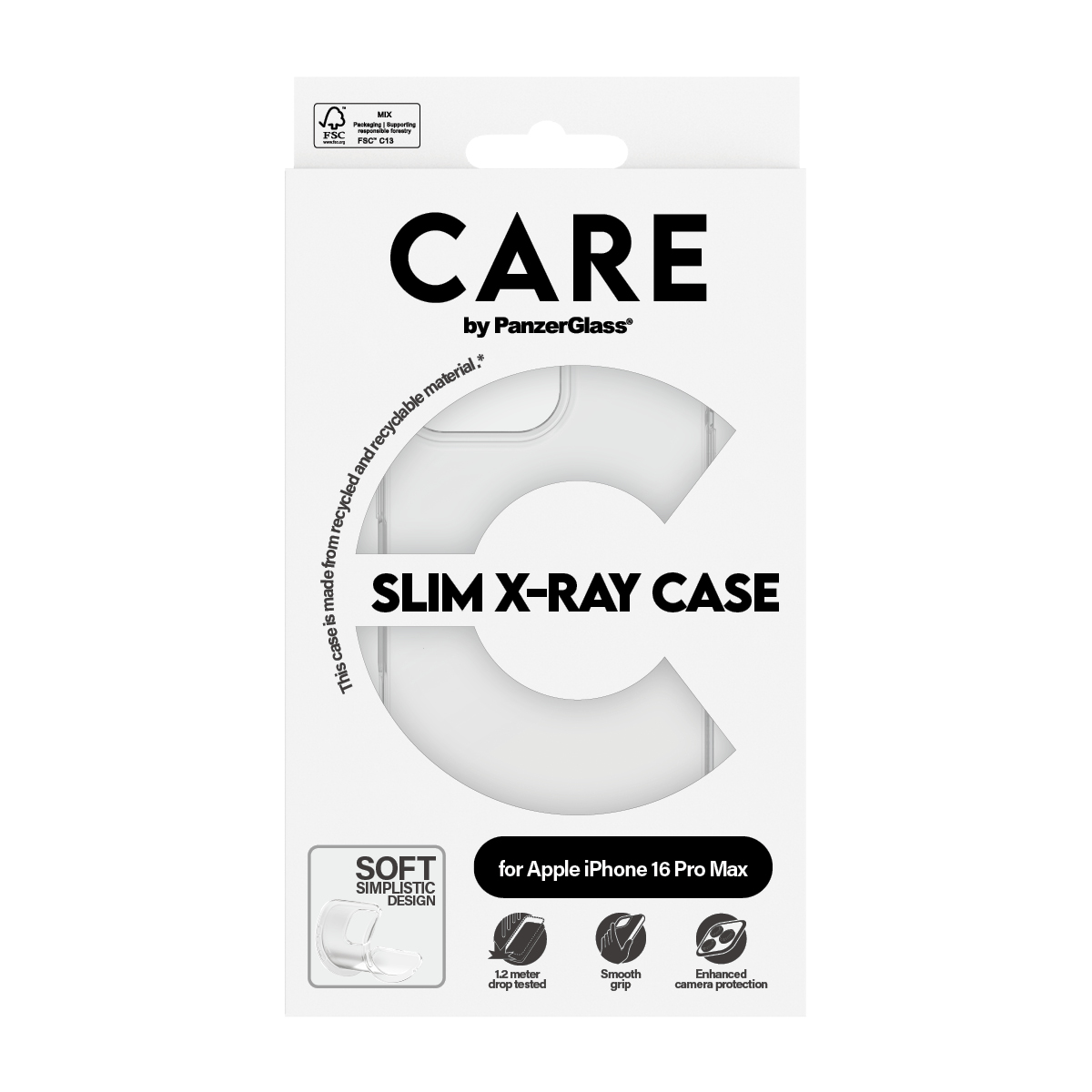CARE BY PANZERGLASS CASE FASHION TRANSPARENT X-RAY SOFT B