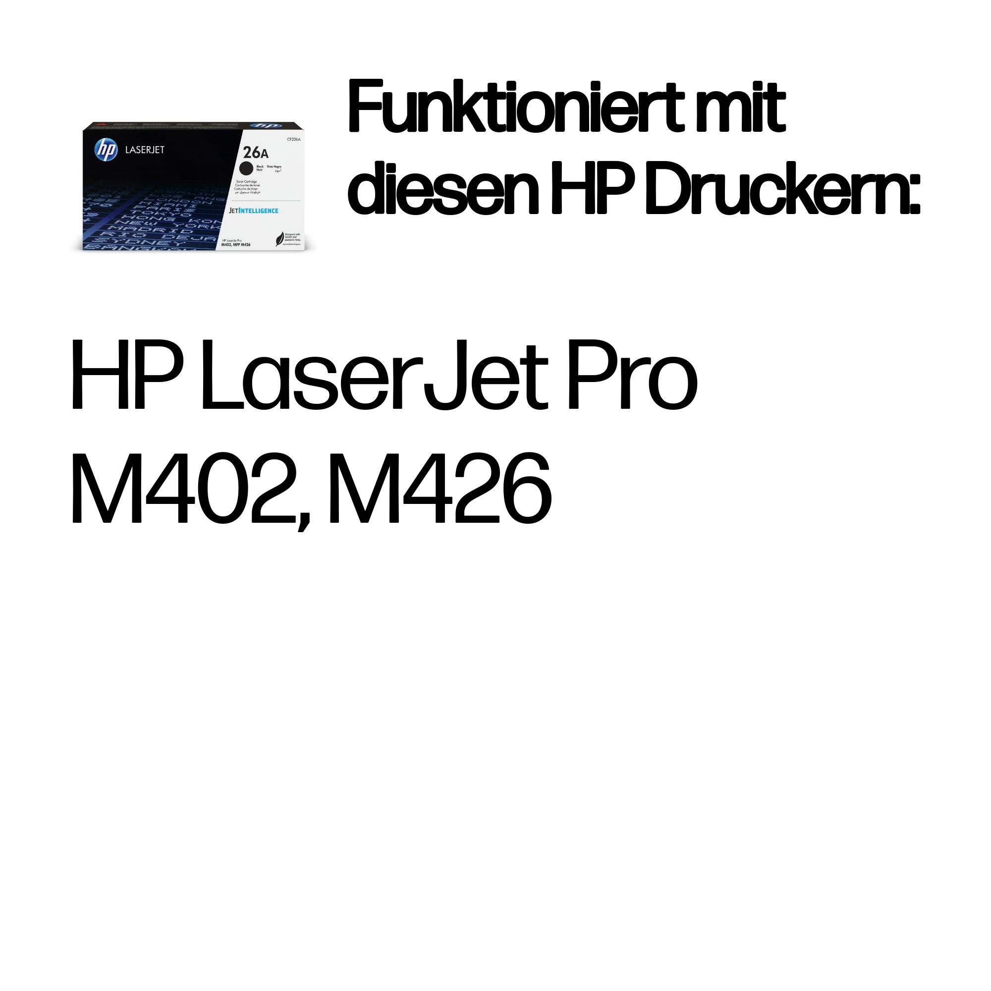 HP 26A Schwarz LaserJet Tonerpatrone