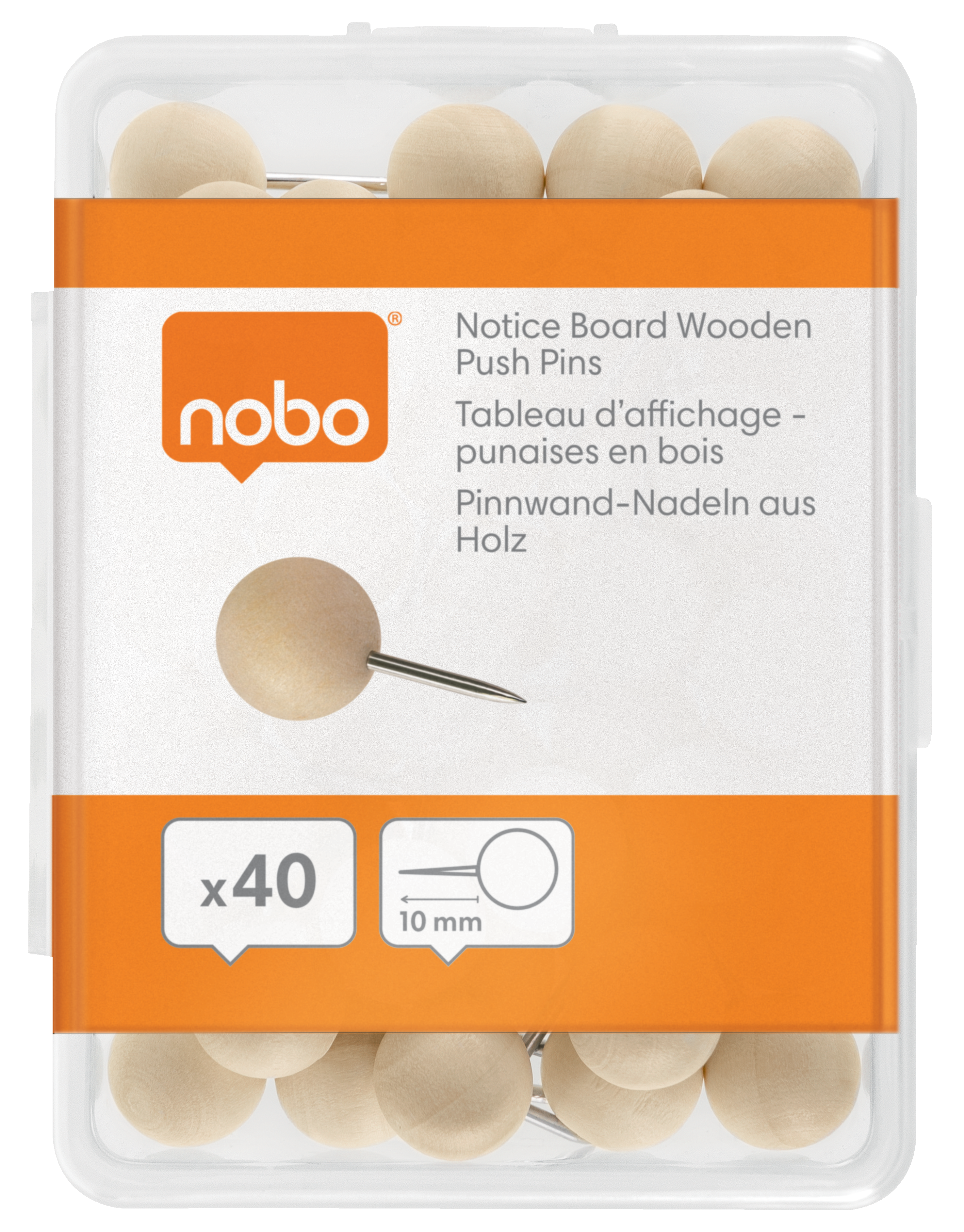 nobo Pinnnadeln braun, 40 St.