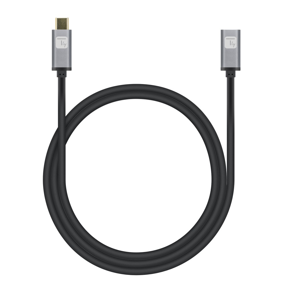 TECHLY USB3.2 Gen.2 Kabel Stecker Typ-C - Buchse USB Typ-C Schwarz 1m