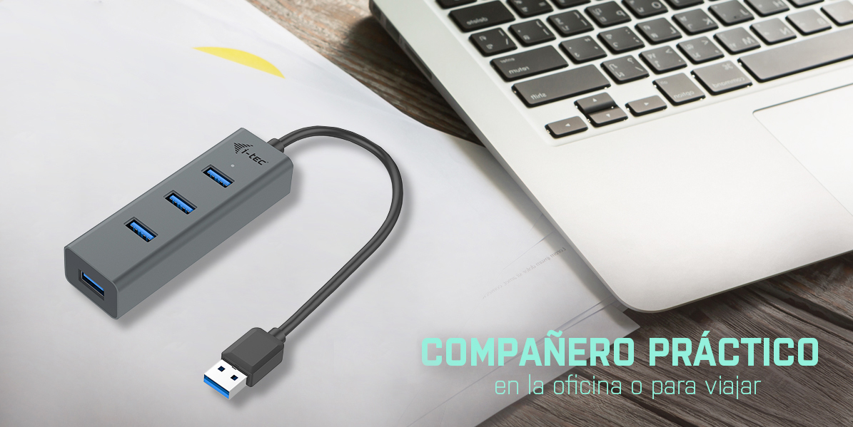 I-TEC USB 3.0 METAL 4-PORT HUB PASSIVE 4XUSB 3.0 SPACE GREY