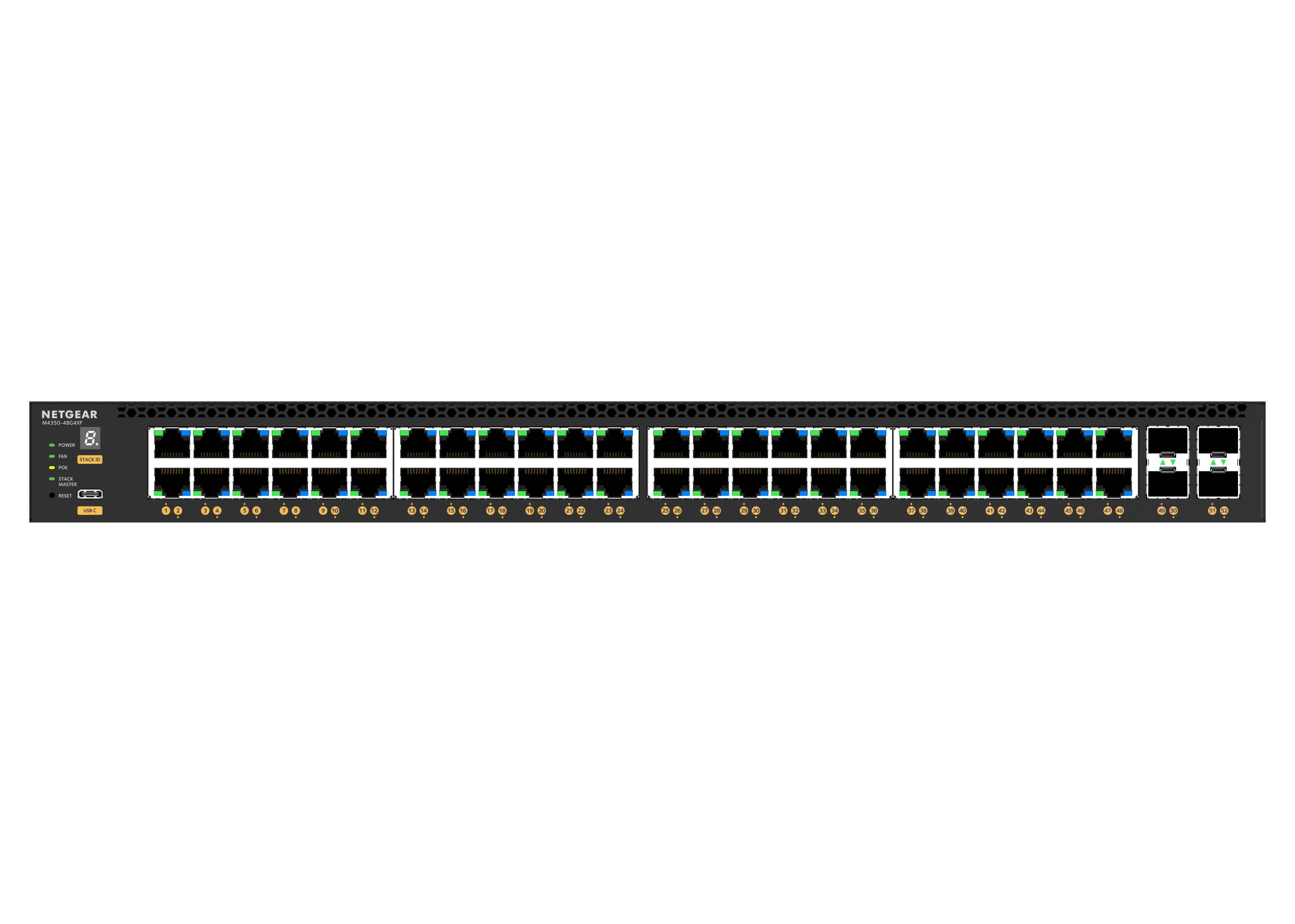 52-PORT POE MANAGED SWITCH M4350-48G4XF 48X1G 4XSFP+ 236W