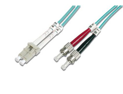 DIGITUS LWL Patchkabel LC -> ST 5.00m Multimode Duplex OM3
