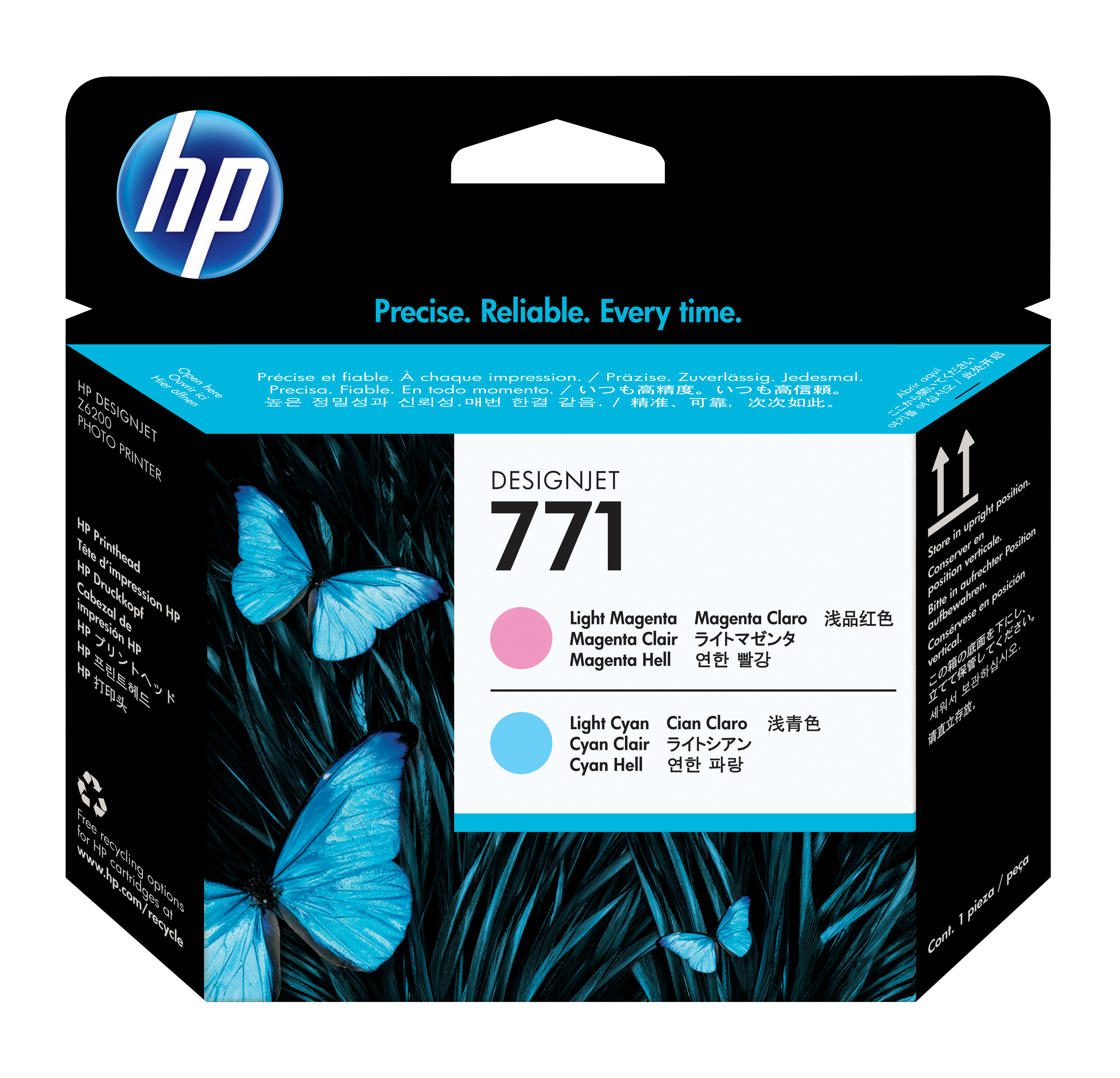 HP 771 original printhead CE019A light magenta and light cyan standard capacity 1-pack