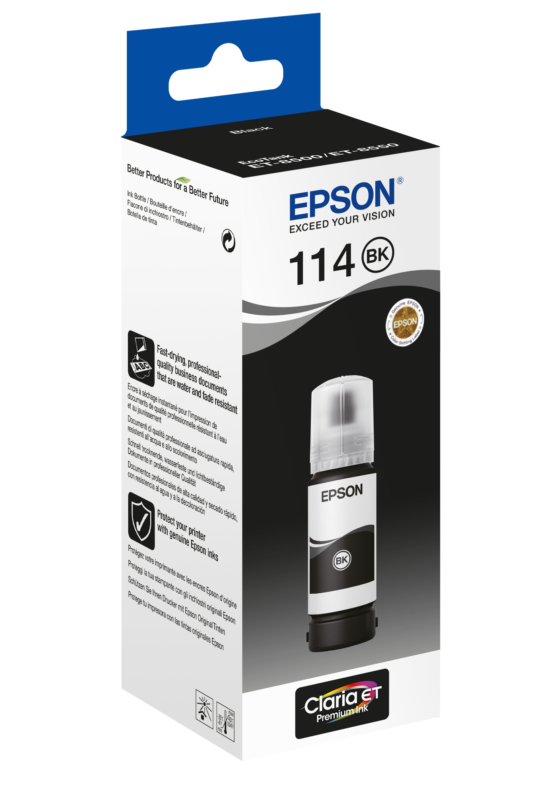 EPSON 114/T07A1 pigmentschwarz Tintenflasche