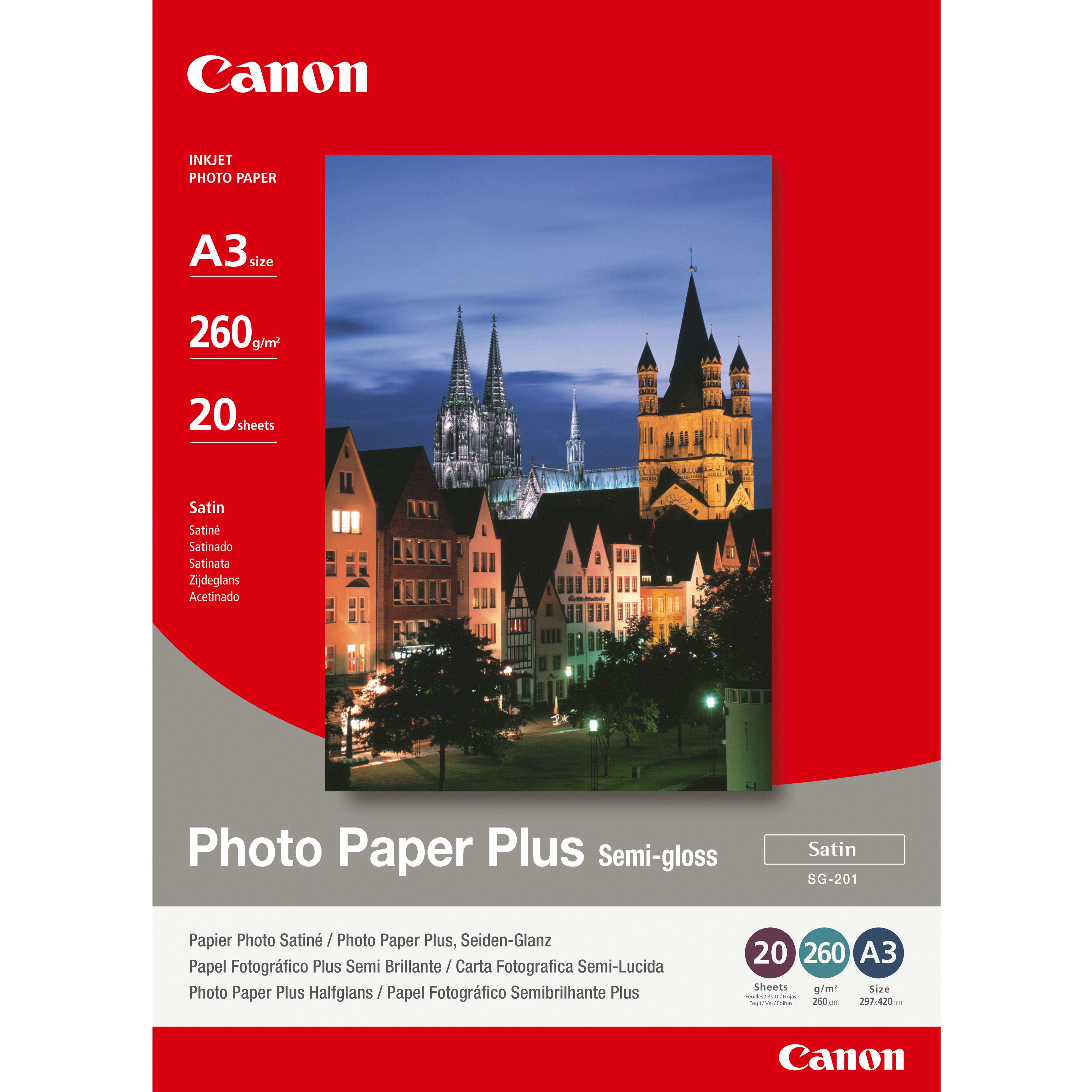 SG-201 PHOTO PAPER SEMI GLOSS A3 20 SHT