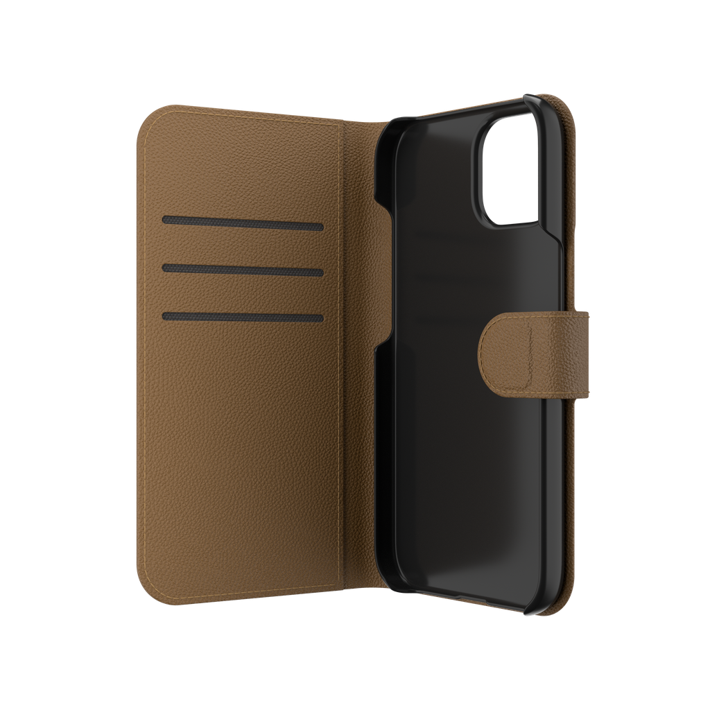 CASES FOLIOIPHONE 16E/15/14/13 BROWN