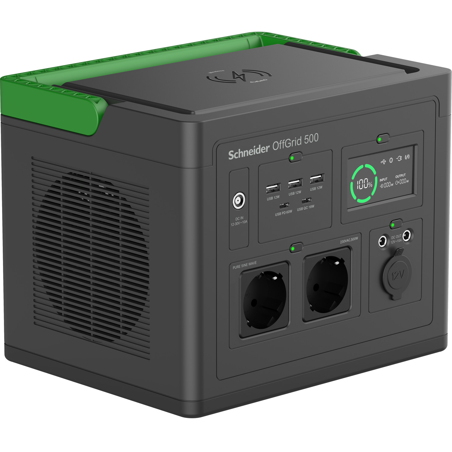 APC Schneider OffGrid Portable Power Station 500 517Wh Lithium-ion 2 Schuko Sinewave