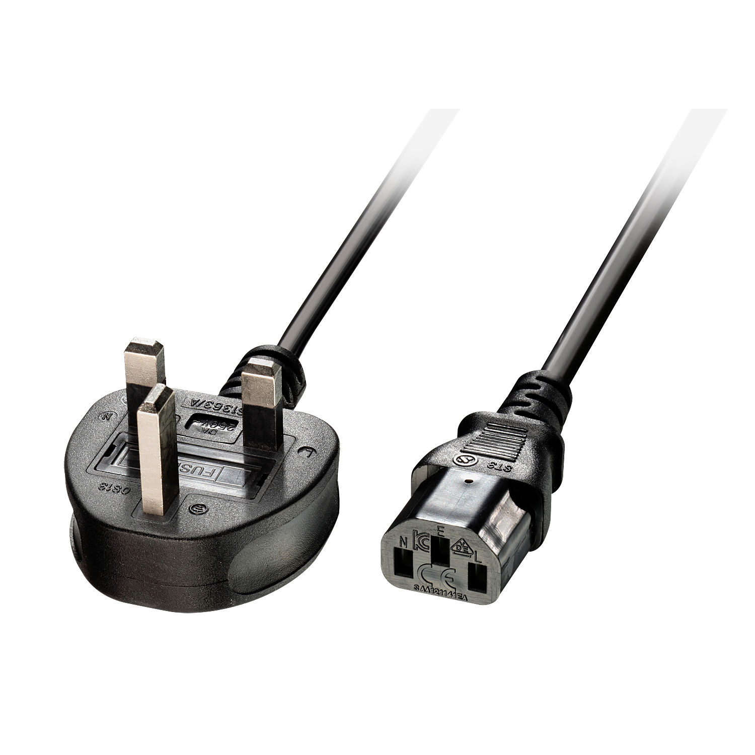 LINDY IEC-Netzkabel UK C13 3m