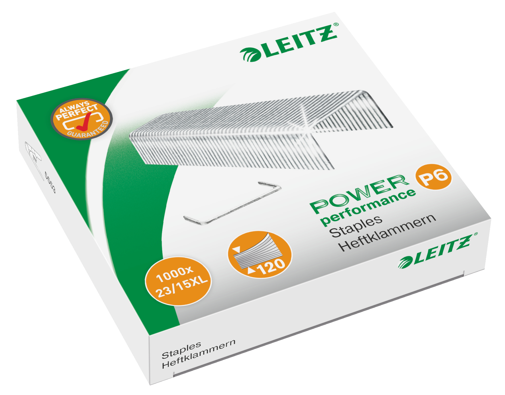 LEITZ Heftklammern 5579 23/15 XL, 1.000 St.