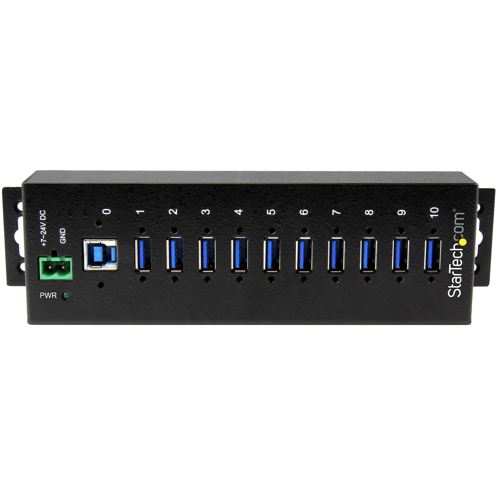 STARTECH.COM 10 Port Industrieller USB 3.0 Hub - ESD und Überspannungsschutz - DIN Tragschienen oder Oberflächen montierbar