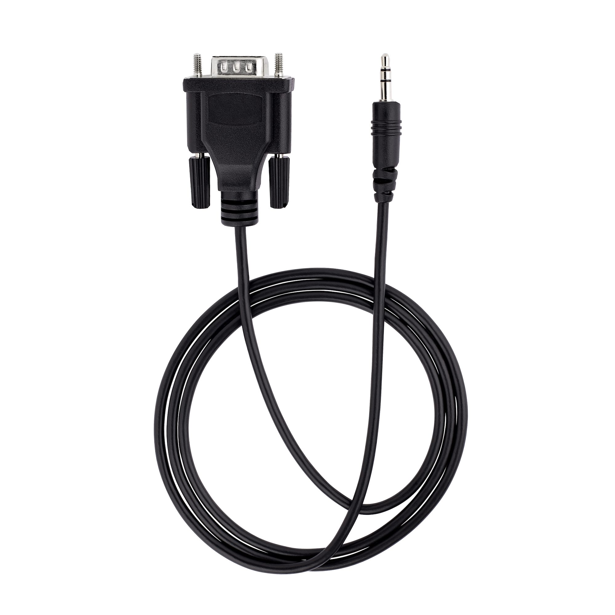 StarTech.com 1 m DB9 auf 3.5 mm Kabel Schwarz