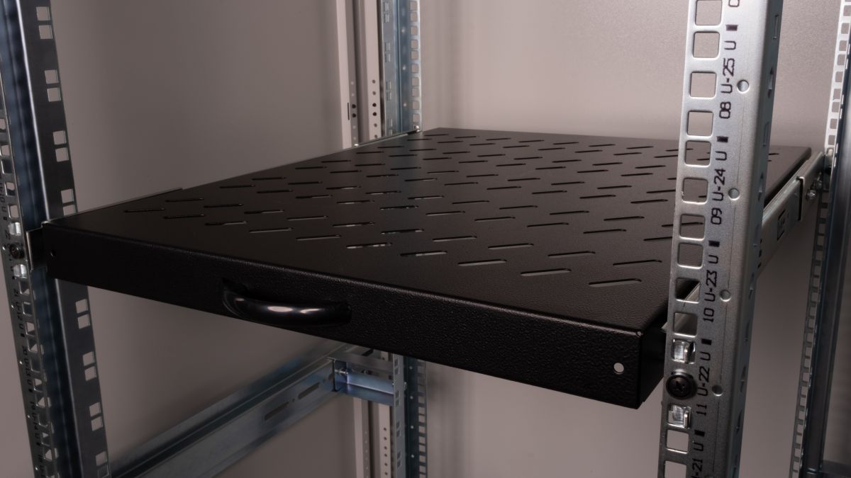 Equip 19 Fachboden aus. für Serverschränke 80cm 1U schwarz