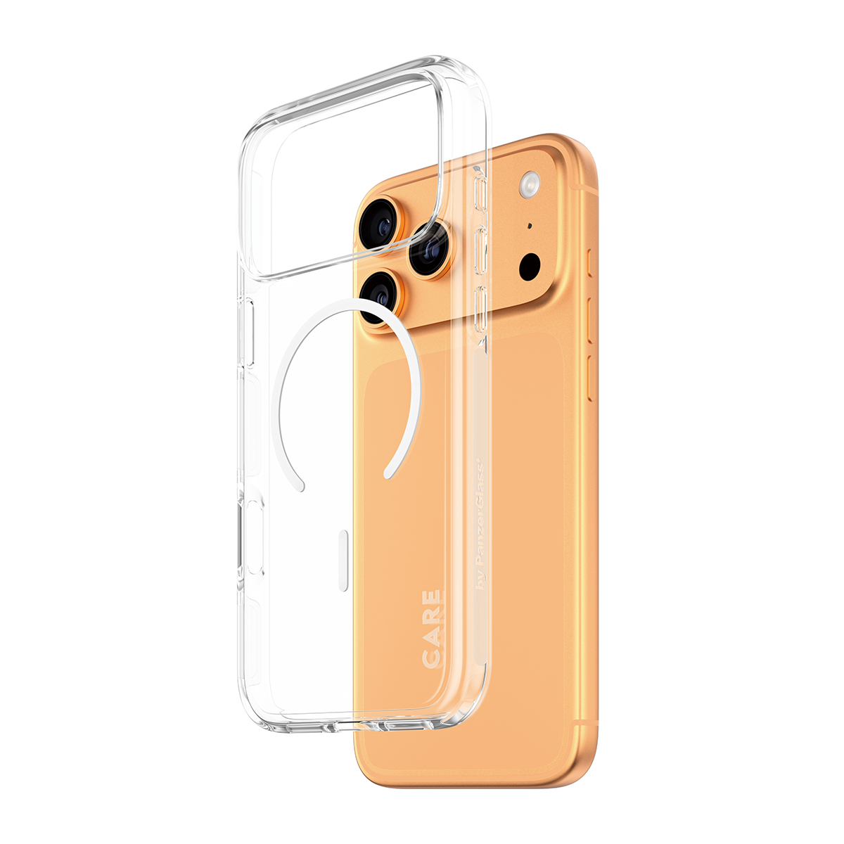 CARE BY FLAGSHIP CASE TRANSPARE W. WHITE MAGSAFE IPHONE 17 PRO M