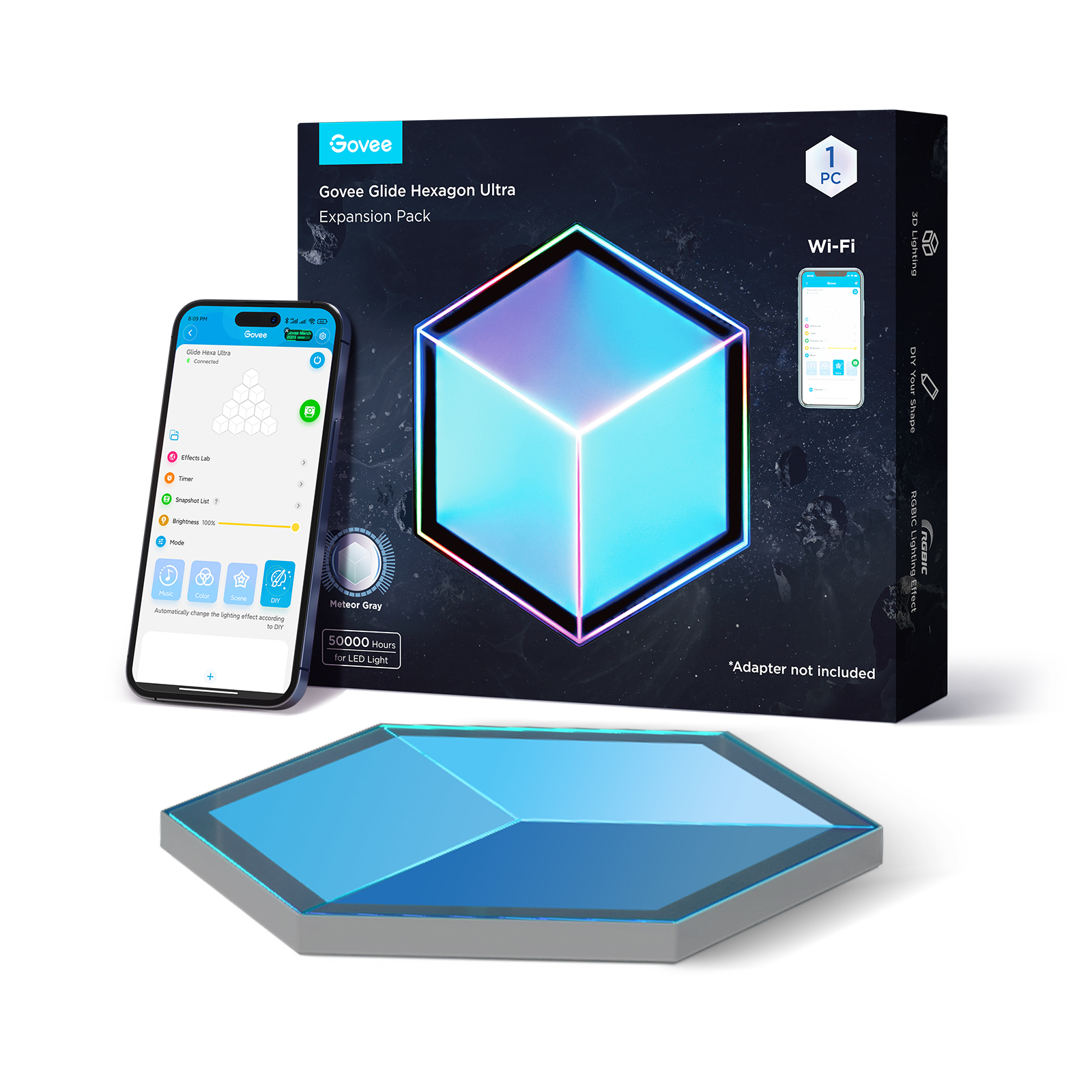 Glide Hexagon Light Panels Ultra Expansion Pack, LED-Leuchte