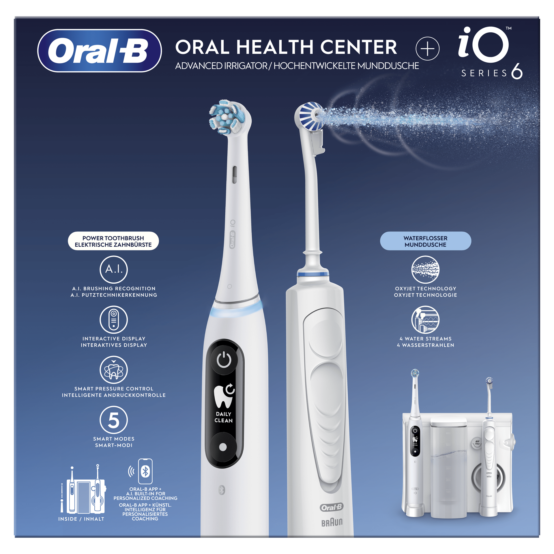 Braun Oral-B Oral Health Center + iO Series 6 white
