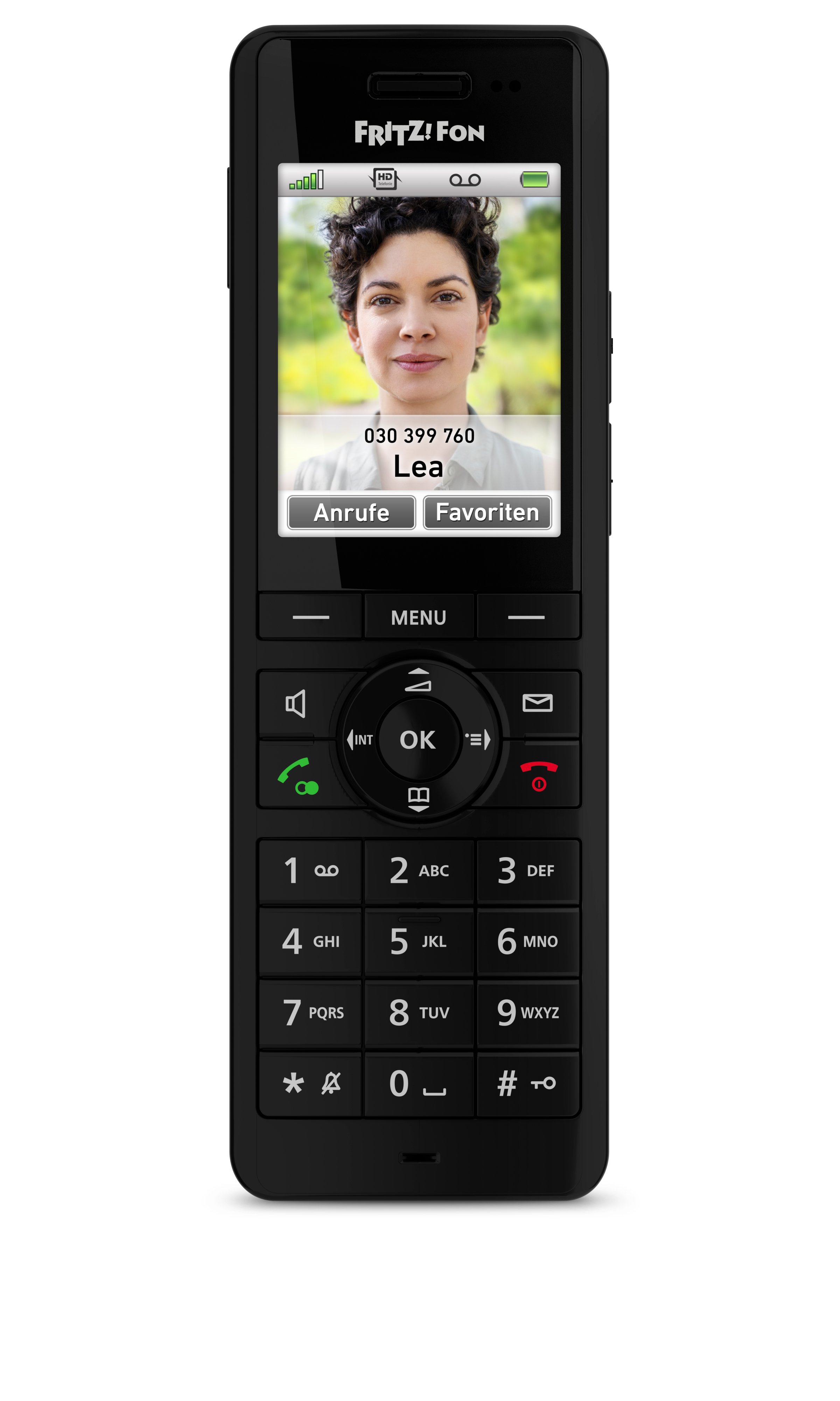 FRITZ! FRITZ!Fon X6 Schnurloses Telefon mit Anrufbeantworter schwarz