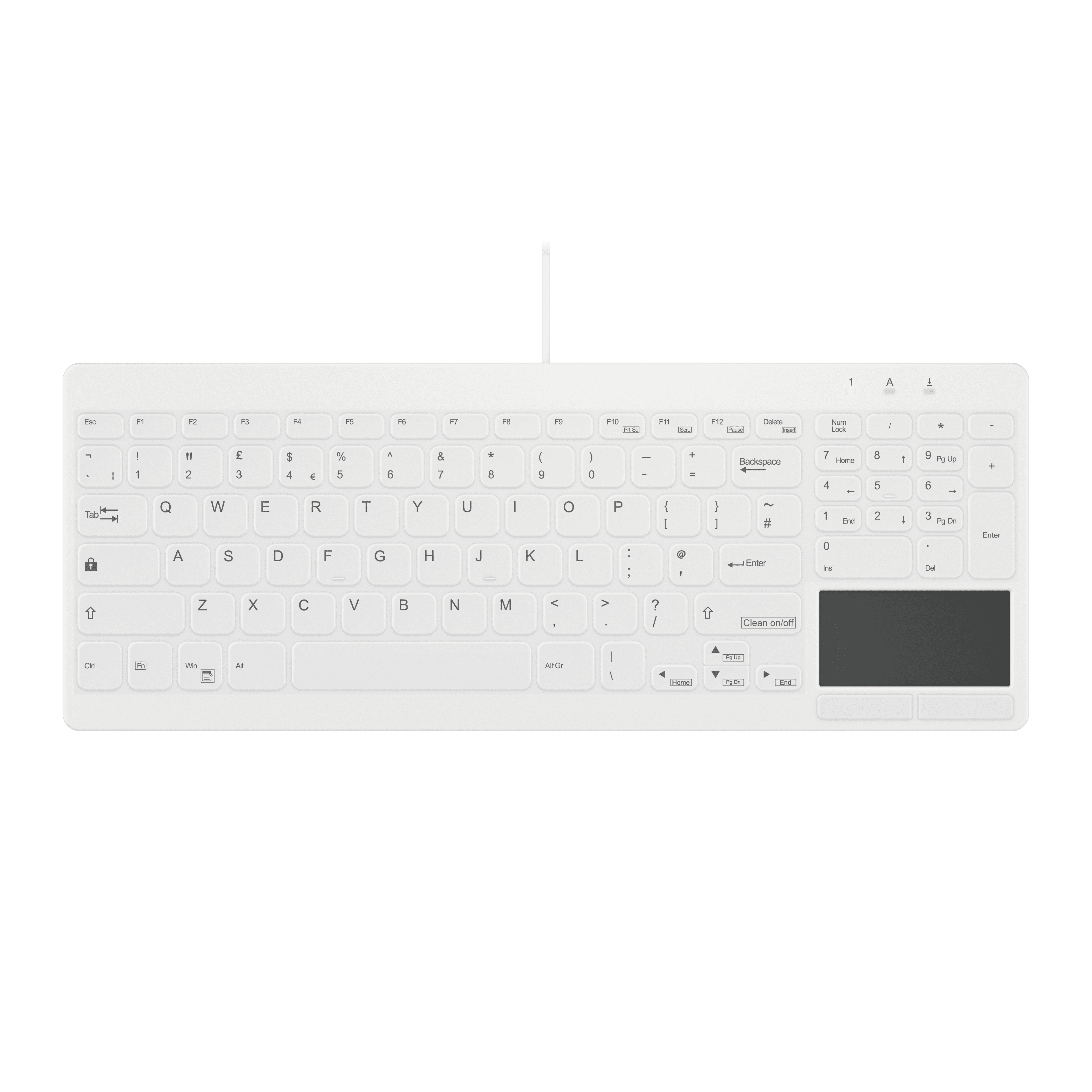 Contour ACTIVE KEY Hygiene Compact Ultraflat Touchpad Keyboa