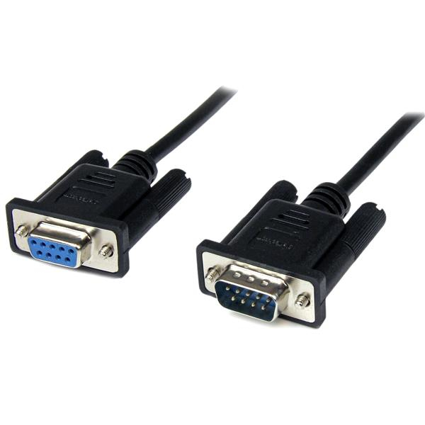 2M BLACK DB9 NULL MODEM CABLE .