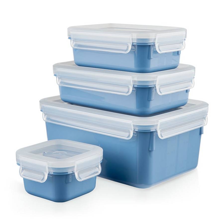 emsa Frischhaltedosen-Set CLIP & CLOSE blau 0,2/0,55/0,8/2,2 l, 1 Set
