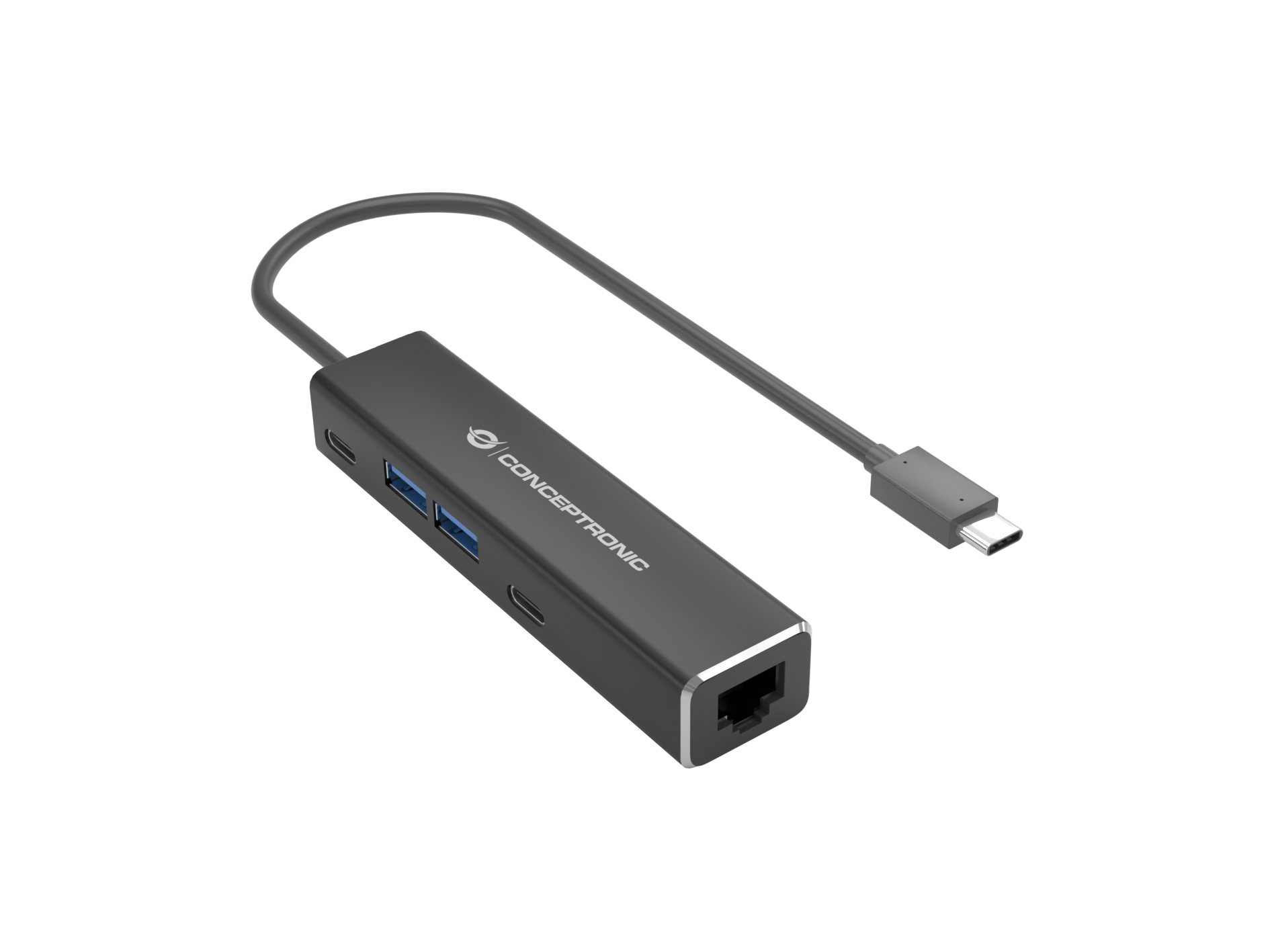 CONCEPTRONIC Adapter USB-C3.2->2.5GbE/2xC/2xA 5Gbs 0.15m sw