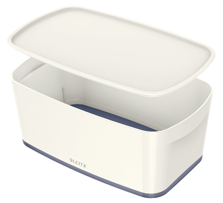 LEITZ MyBox Aufbewahrungsbox 5,0 l perlweiß/grau 31,8 x 19,1 x 12,8 cm, 1 St.