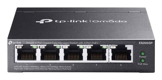 5-PORT 1G EASY MANAGED SWITCH WITH 4-PORT POE+