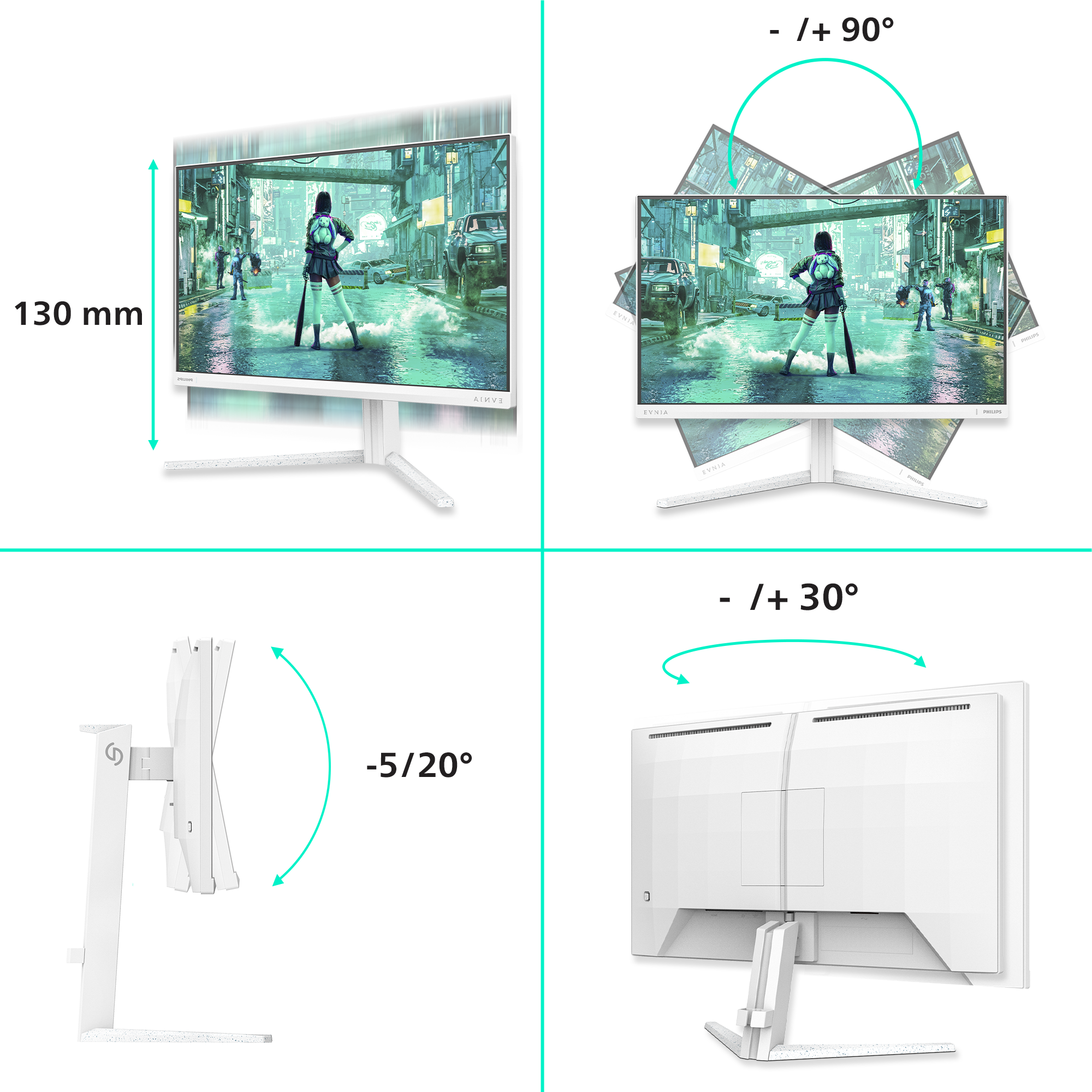 Philips 60,5cm (23,8) 24M2N3201P 16:09 HDMI+DP IPS white