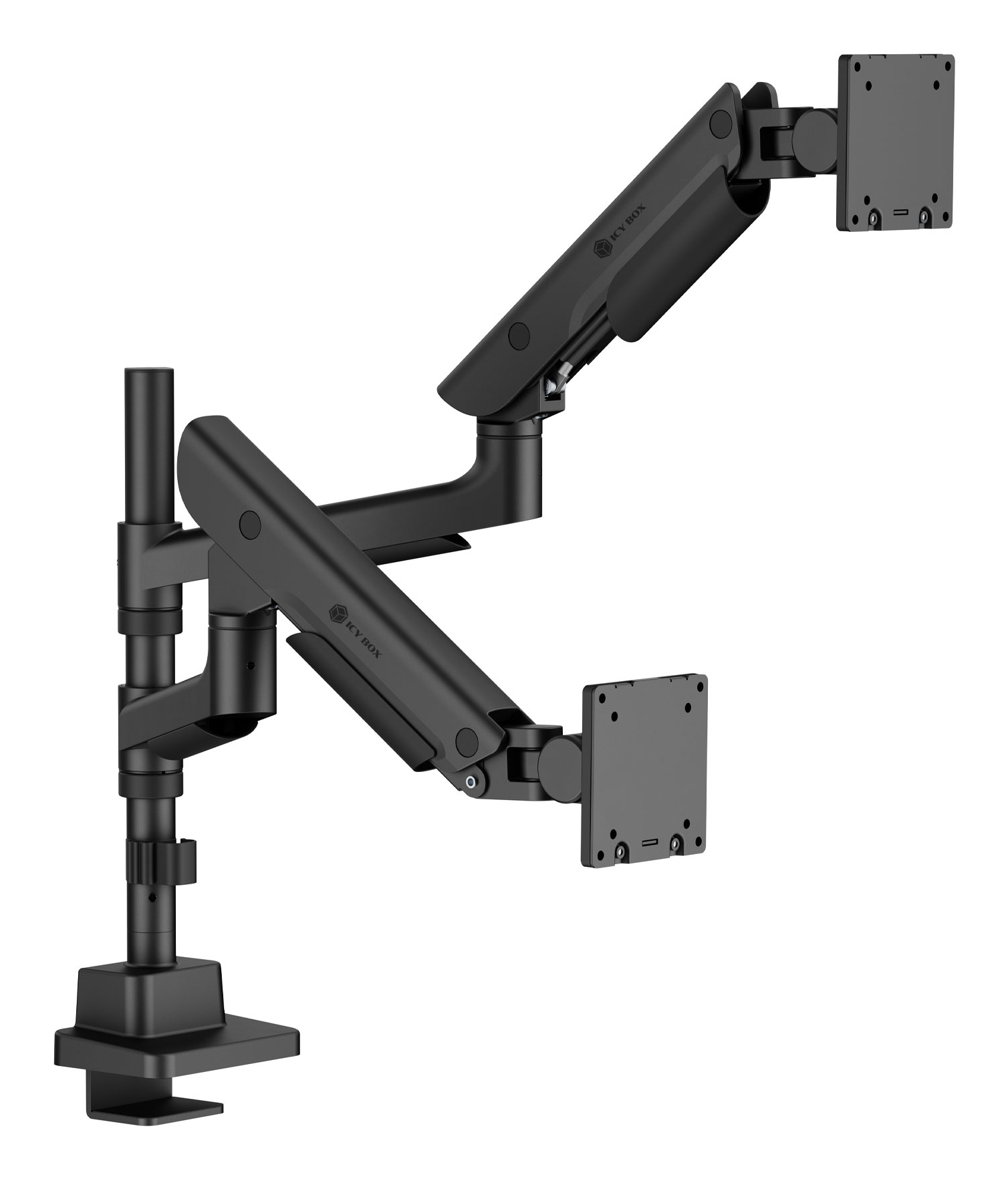 Monitorständer IcyBox 2 Monitore bis zu 57/27kg Tischmontag