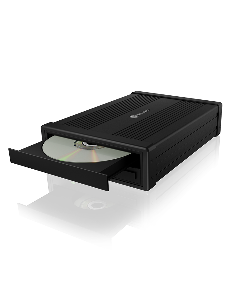 Geh. IcyBox 1x5,25 SATA DVD/ Blue-Ray, schwarz