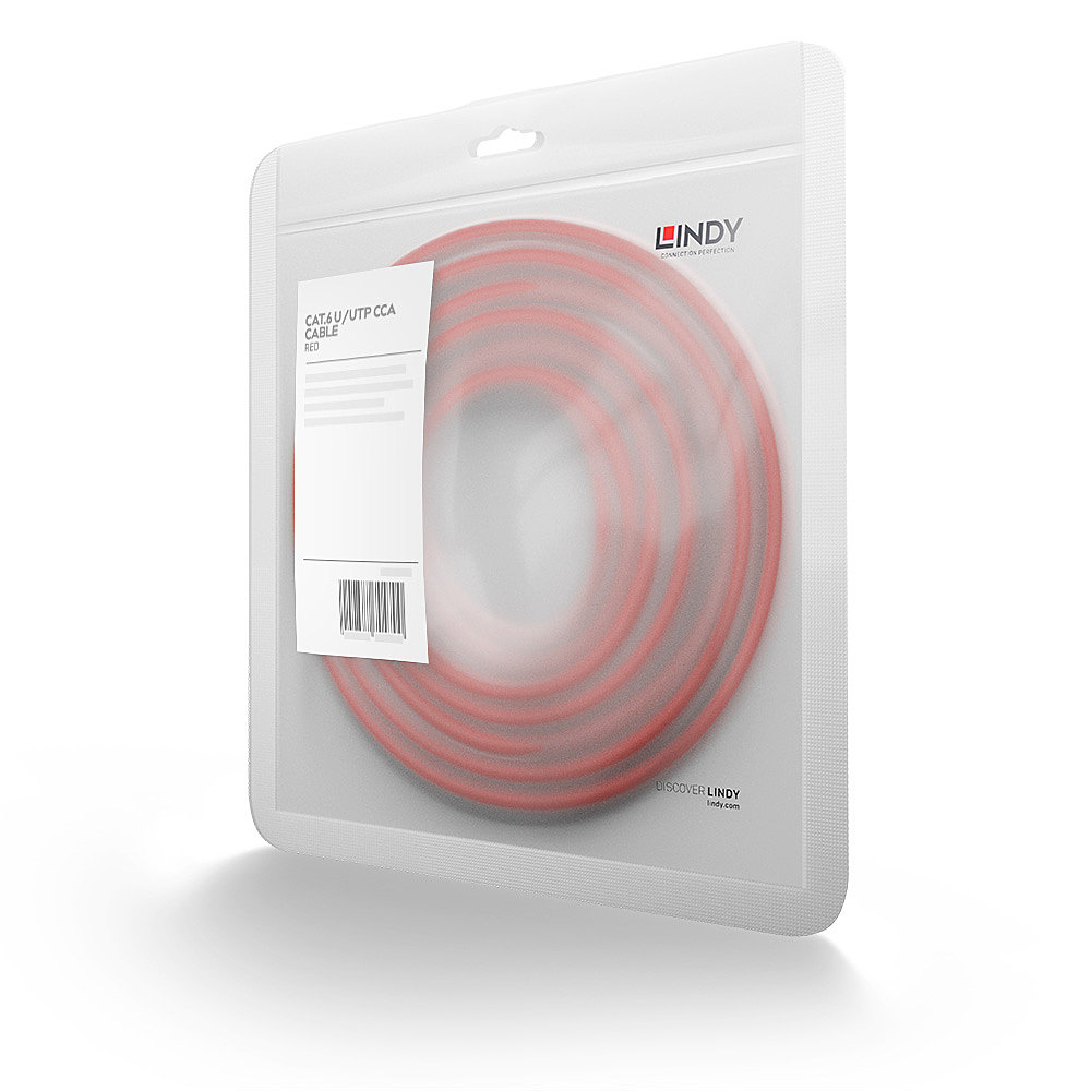 LINDY Patchkabel Cat6 U/UTP Basic rot 3.00m