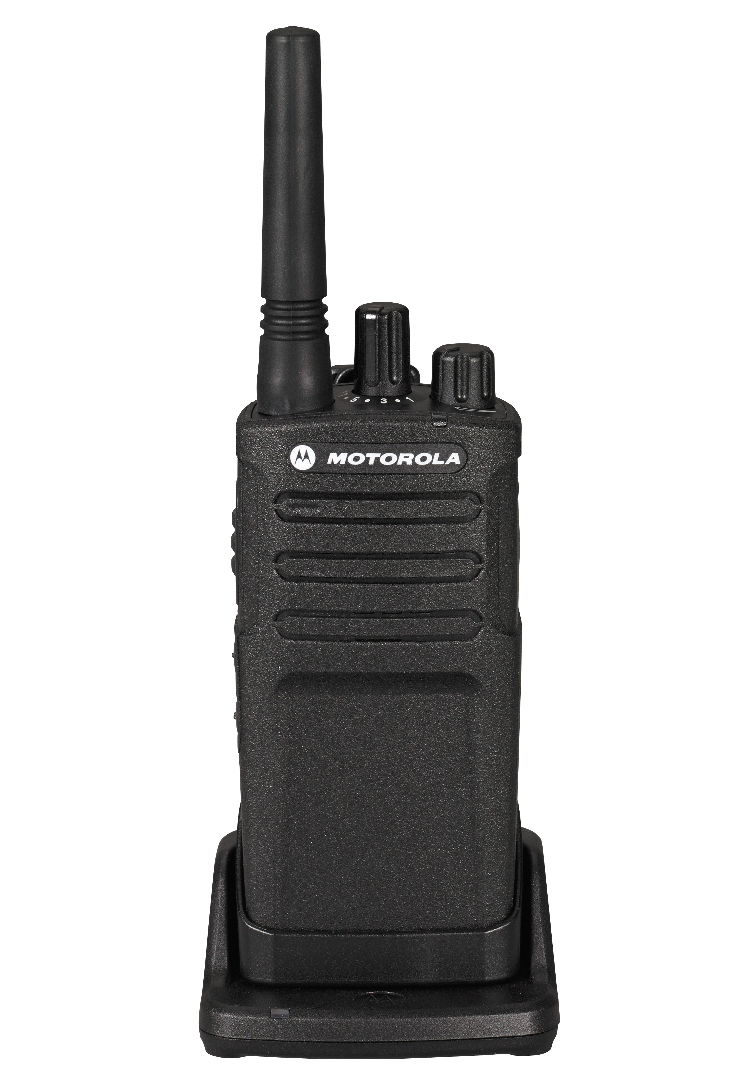 MOTOROLA XT420 HFG PMR446 IP55 ohne Display best. aus Funkgerät + Holster mit Gürtelclip + LiIon-Akku 2.200mAh + 230V Ladegerät