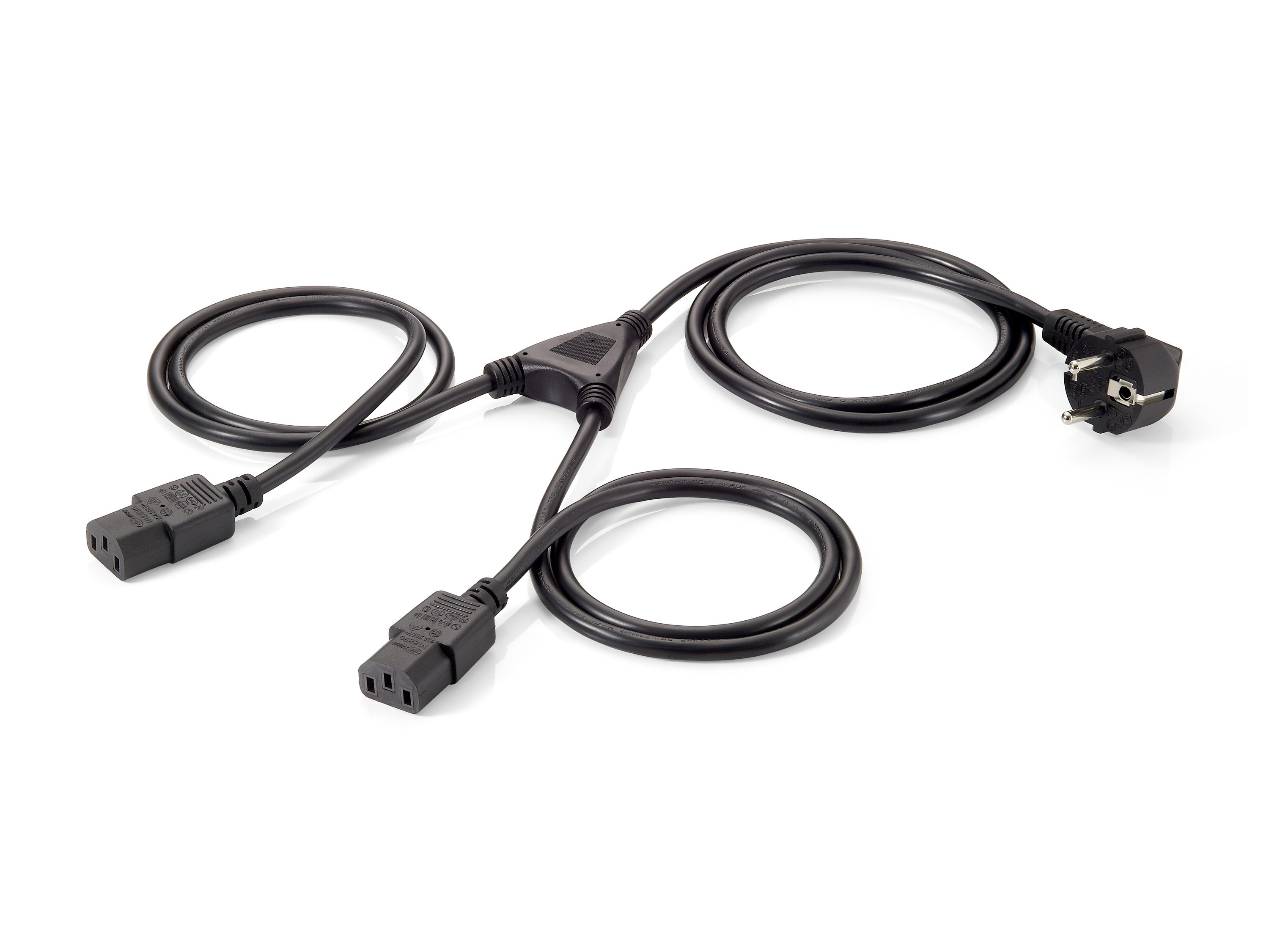 Equip Y-Netzanschlusskabel Schuko->2xIEC C13 St/Bu 1.80m PVC Polybeutel