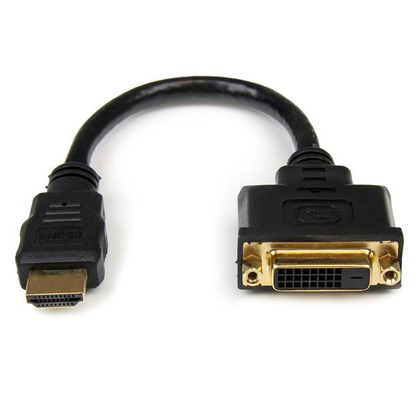 STARTECH.COM 8in HDMI to DVI-D Video Cable Adapter - HDMI Male to DVI Female