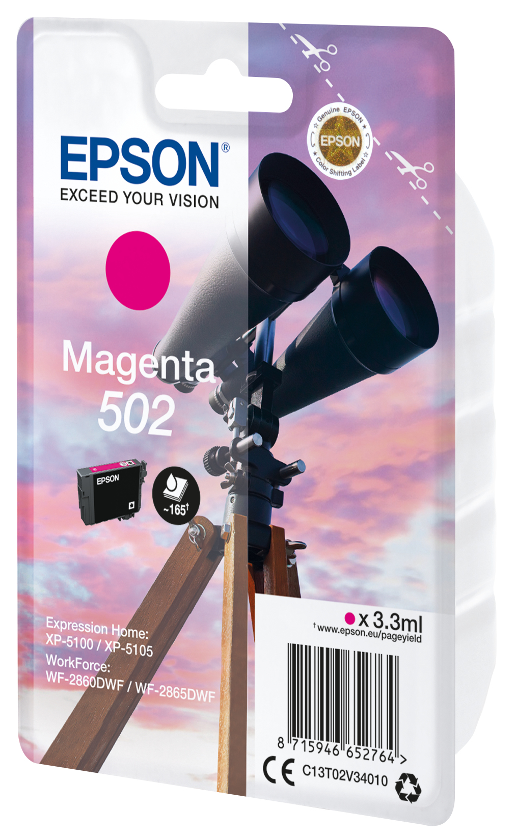 EPSON 502/T02V34 (Fernglas) magenta Druckerpatrone