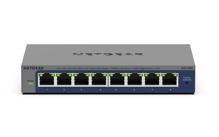 NETGEAR Switch PLUS 8-port 10/100/1000 GS108E-400EUS