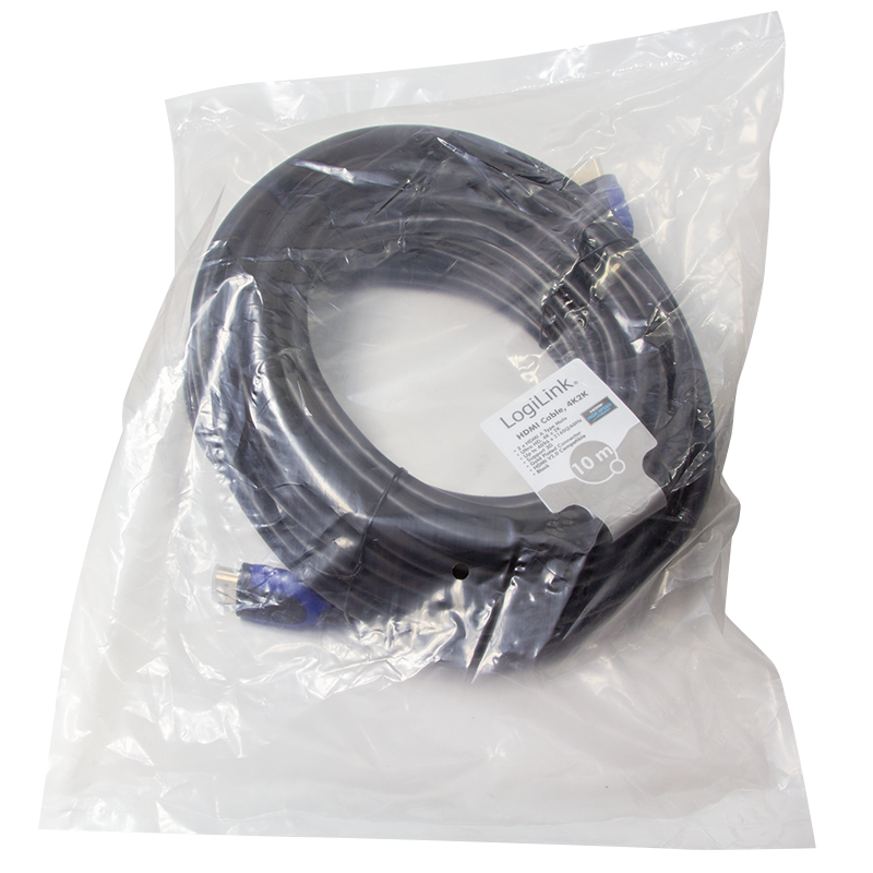 Logilink HDMI-Kabel Ethernet High Speed, 4K2K/60Hz,10.00m sw bulk
