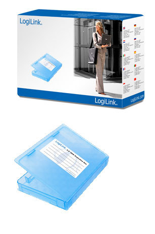Logilink HDD Schutz-Box für 1x 6.3cm (2,5) blau wasseresist